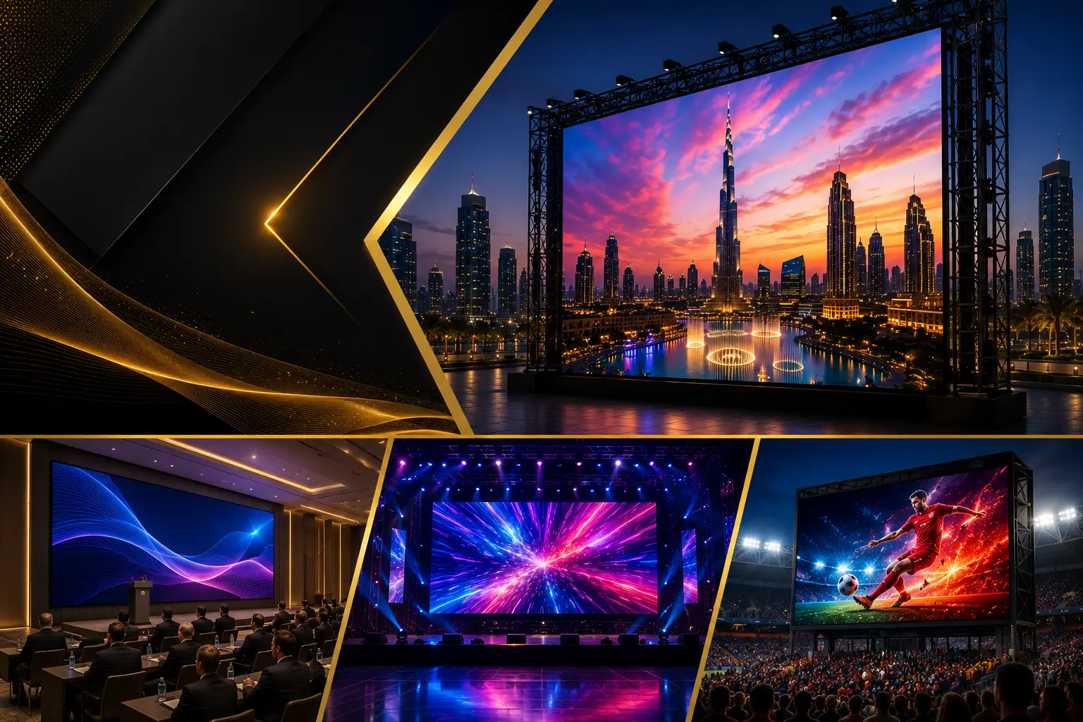 LED screens and video wall event setup